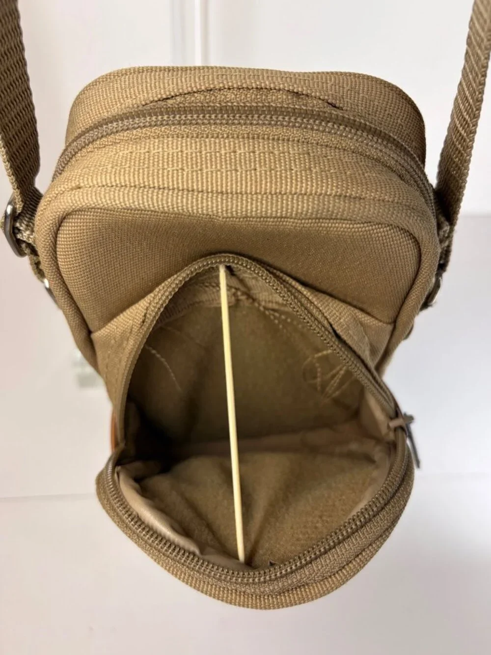 Vintage MacGregor Camera Bag Padded Adjustable Strap Khaki Two Compartment